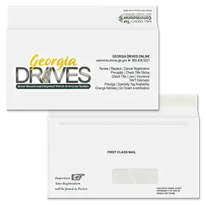 Custom License Plate Envelope