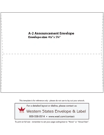 A2 Announcement Envelope Preview