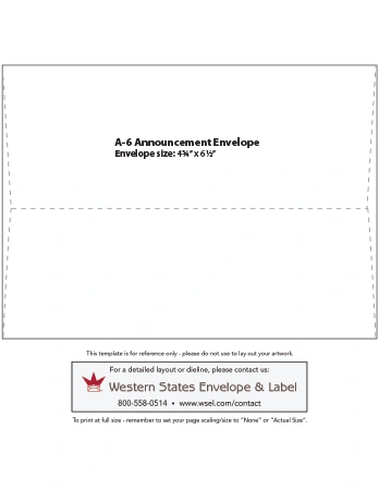 A6 Announcement Envelope Preview