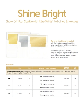 Foil-Lined Envelopes Preview