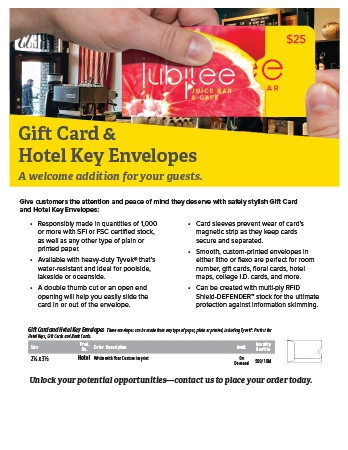 Gift Card & Hotel Key Envelopes Preview
