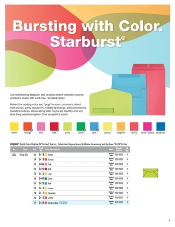 Starburst Envelopes Preview