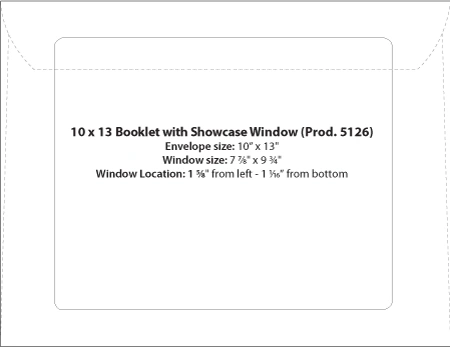 Template 10 x 13 Showcase Booklet Window Preview