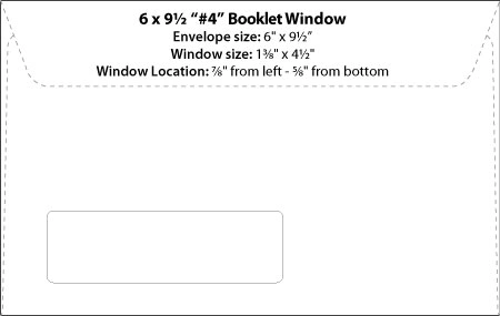 Template 6 x 9-1/2 #4 Booklet Window Preview