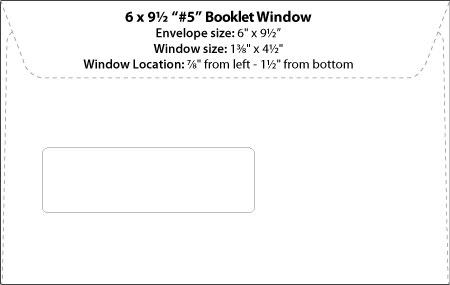 Template 6 x 9-1/2 #5 Booklet Window Preview