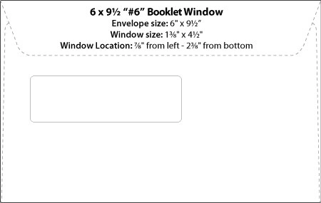 Template 6 x 9-1/2 #6 Booklet Window Preview