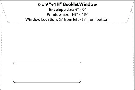 Template 6 x 9 #1H Booklet Window Preview