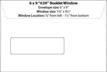 Template 6 x 9 #2H Booklet Window Preview