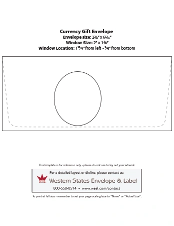 Western Sulphite Currency Gift Envelope Preview