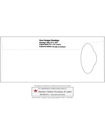 4 1/2 x 10 1/4 Door Hanger Envelope Preview