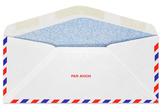 Picture of 10 20 WESCO® WHITE WOVE ECONOMY AIRMAIL REGULAR