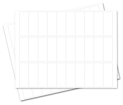 Picture of 2-5/8 X 1 - 30 UP WHITE LASER LABEL Sheet