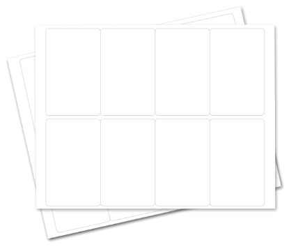 Picture of 4 X 2-1/2 - 8 UP WHITE LASER LABEL Sheet
