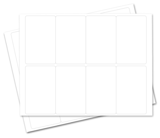 Picture of 4 X 2-1/2 - 8 UP WHITE LASER LABEL Sheet