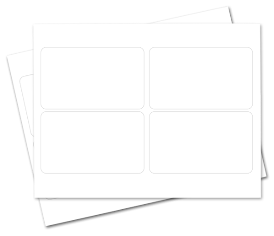 Picture of 3 X 5 - 4 UP WHITE LASER LABEL Sheet
