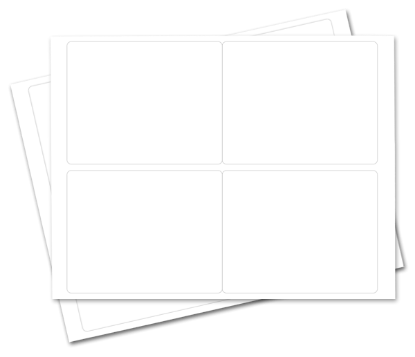 Picture of 4 X 5 - 4 UP WHITE LASER LABEL Sheet