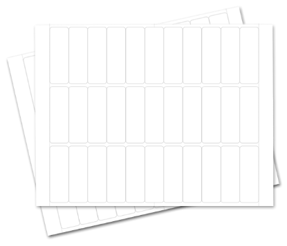 Picture of 2-5/8 X 7/8- 33 UP WHITE LASER LABEL Sheet
