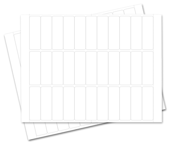 Picture of 2-5/8 X 7/8- 33 UP WHITE LASER LABEL Sheet