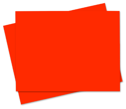 Picture of 8-1/2 X 11  RED FLUORESCENT LABEL W/4 VERTICLE BACKSCORE