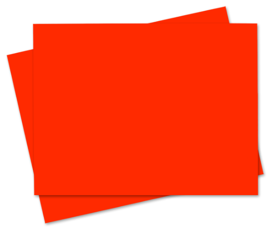 Picture of 8-1/2 X 11  RED FLUORESCENT LABEL W/4 VERTICLE BACKSCORE