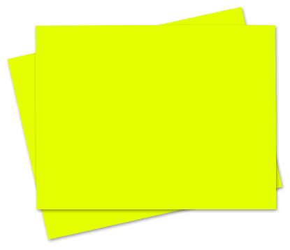 Picture of 8-1/2 X 11  CHART FLUORESCENT LABEL W/4 VERTICLE BACKSCORE