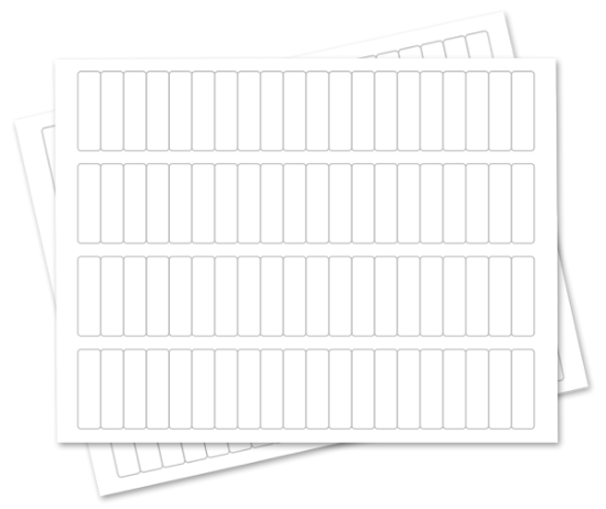 Picture of 1-3/4 X 1/2 - 80 UP WHITE LASER LABEL Sheet
