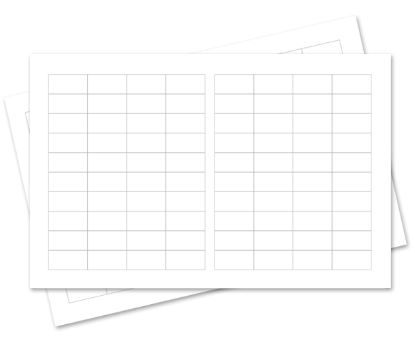 Picture of 2-5/8 X 1 WHITE LASER LABEL Sheet -  60 UP