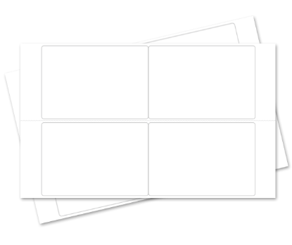 Picture of 4 X 6 WHITE LASER LABEL Sheet PERF'ED- 4 UP