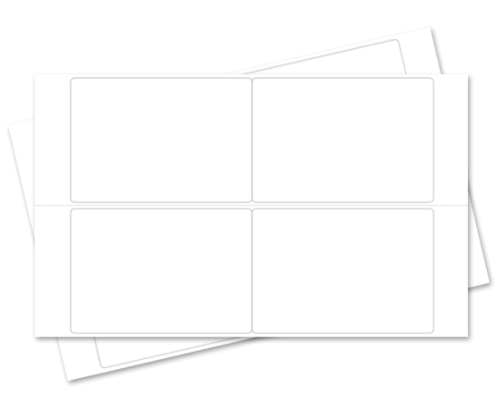 Picture of 4 X 6 WHITE LASER LABEL Sheet PERF'ED- 4 UP