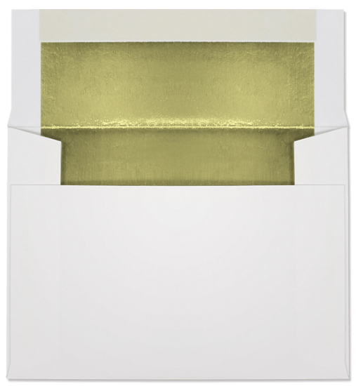 Picture of A-6  28 ULTRA WHITE®  ANNOUNCEMENT -GOLD FOIL LINED