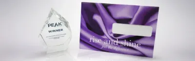 Picture of PEAK Recognition for Our "Rise & Shine" Envelope